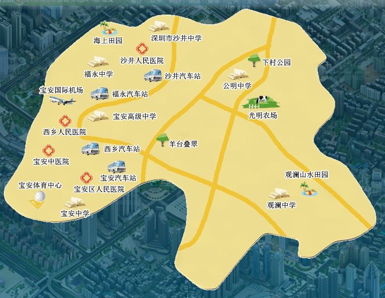 宝安区最新版地图,宝安区最新地图探索，一座城市的脉络与魅力展现，宝安区最新地图探索，展现城市脉络与魅力